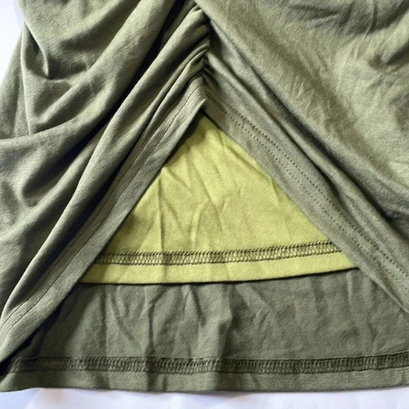 Kirundo ruched military green bodycon dress size large NWT - Picture 2 of 5